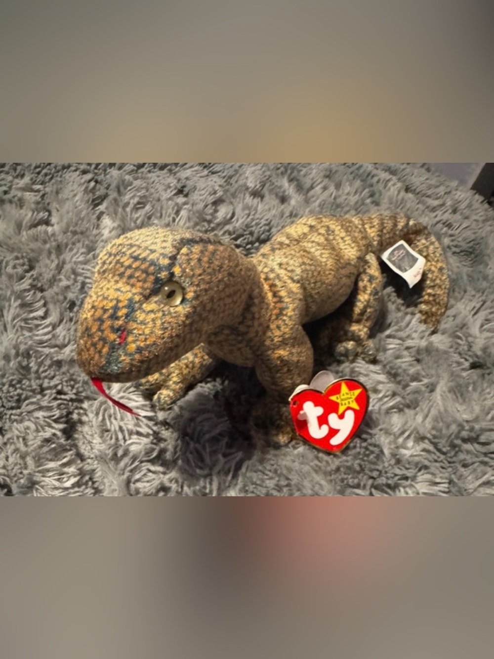 Ty Plush Komodo Dragon in Brown and Beige